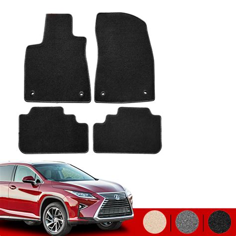 2016-2021 Lexus RX350/RX450h Nylon Floor Mats Front & Rear Black - CP215BK