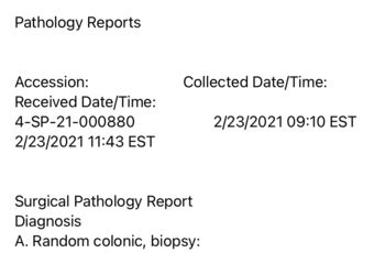 Colonoscopy results?