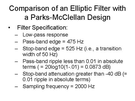 Chapter 6 Infinite Impulse Response Filter Design Objectives