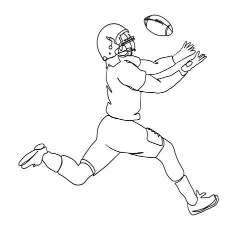 American Football Line Art, Rugby Outline Drawing, Sport Sketch ...