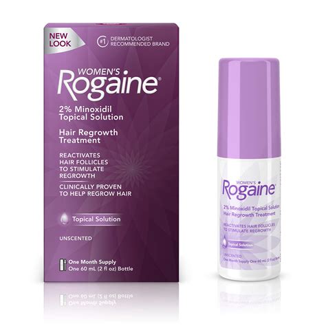 Women's Rogaine 2% Minoxidil Topical Solution for Hair Thinning and Loss, Topical Treatment for ...