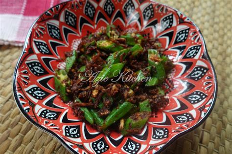 Kacang Bendi Goreng Bercili - Azie Kitchen