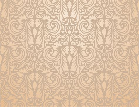 Premium Vector | Brown vintage floral wallpaper