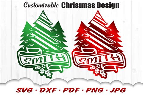 Customizable Family Christmas Tree Shirts SVG DXF Cut Files (917516 ...