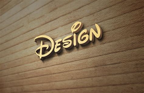 3D Wood Wall Logo MockUp