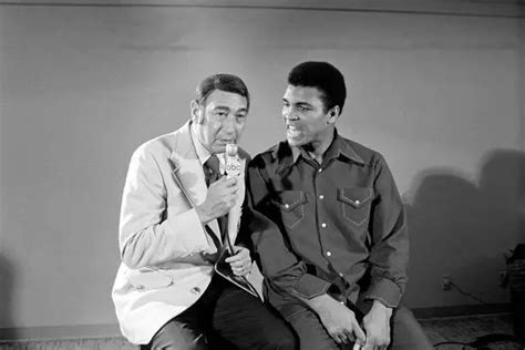 MUHAMMAD ALI WITH ABC Sports announcer Howard Cosell during - 1973 Old ...