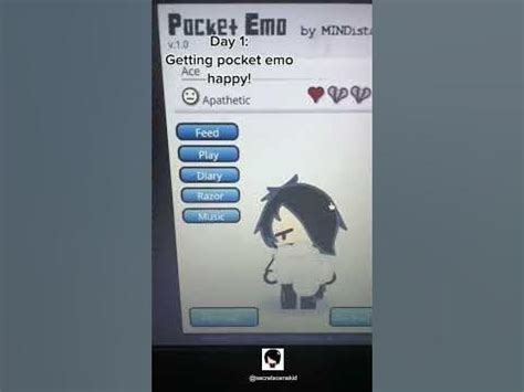 Day 1 trying to get pocket emo happy via pocketemo_ tiktok - YouTube