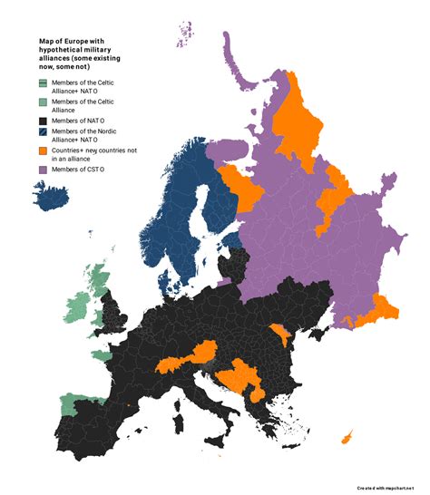 Map of Europe with hypothetical military alliances in the future : r/MapPorn