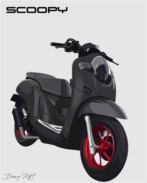 Honda Scoopy Vector art | Seni sepeda, Sepeda, Honda