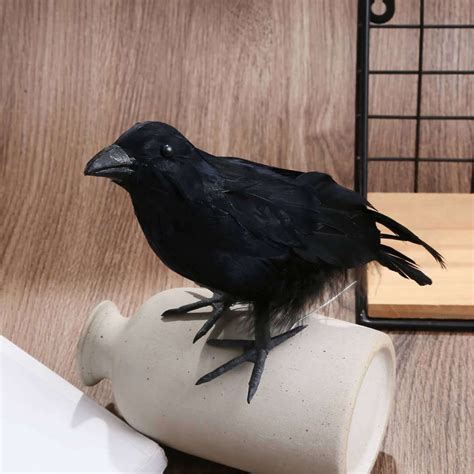 EQWLJWE Clearance! Realistic Handmade Black Feathered Raven for ...