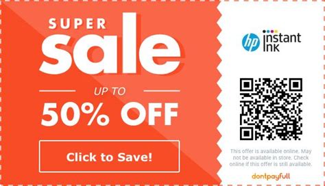 50% Off HP Instant Ink Promo Codes, Coupons - Nov 2024