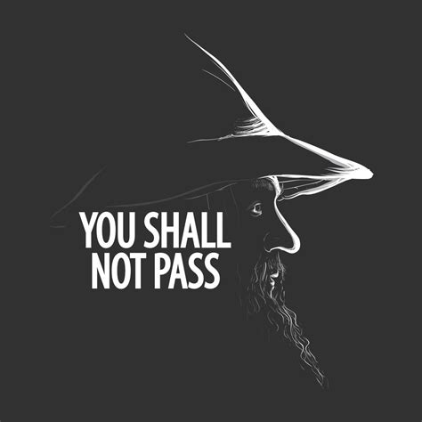 You Shall Not Pass Sign With Gandalf Vector Clipart Image