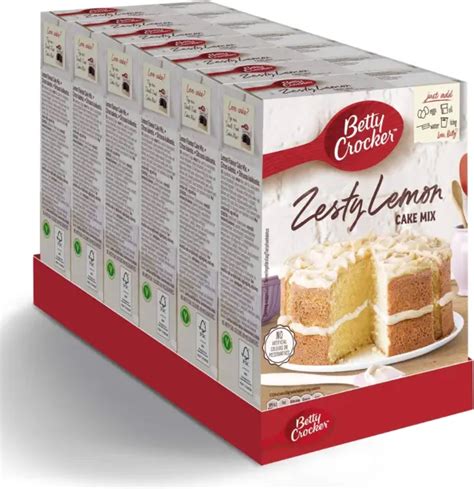 BETTY CROCKER ZESTY Lemon Cake Mix 425g Pack of 6 £22.32 - PicClick UK