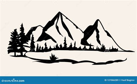 Silhouette Of Ice Mountain Iceberg Logo With 3D Textured Vector ...