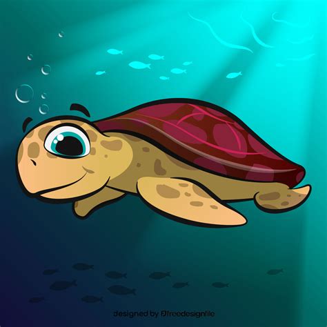 Sea turtle cartoon vector free download