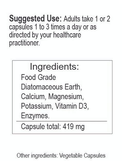 Diatomaceous Earth Herbal Capsules