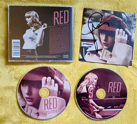 TAYLOR SWIFT -RED-SIGNED CD Sleeve/Cover - (Taylor's Version)-RARE-TAYLOR SWIFT £20.00 - PicClick UK