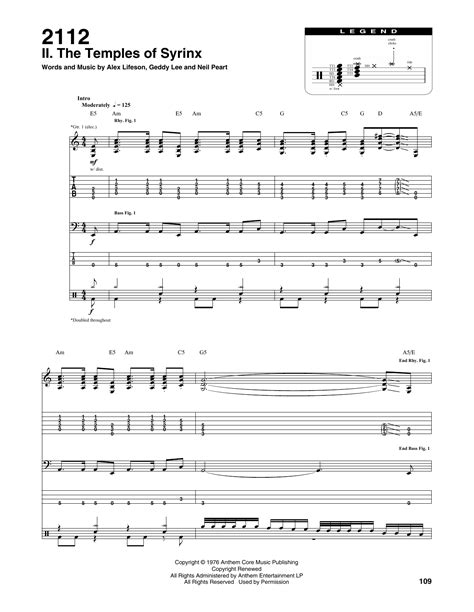 Rush 2112-II The Temples Of Syrinx $8.99 Digital Sheet Music, Sheet Music Notes, Adele Someone ...