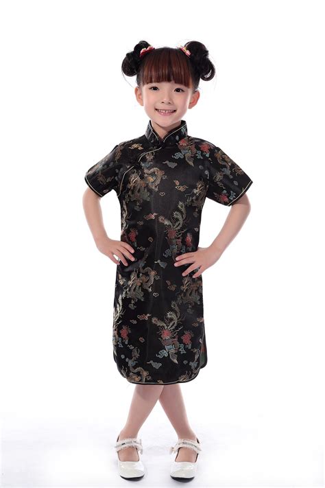 2017 Silk Fabrics 1 7 Years Children Chinese Traditional Baby Clothing ...