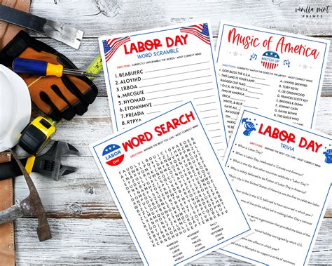 Labor Day Party Game BUNDLE 8 Labor Day Printable Games - Etsy