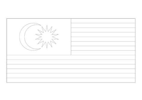 Malaysia Flag Outline