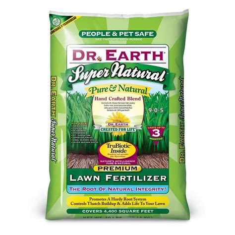 DR. EARTH 40 lb. Super Natural Lawn Fertilizer-829 - The Home Depot