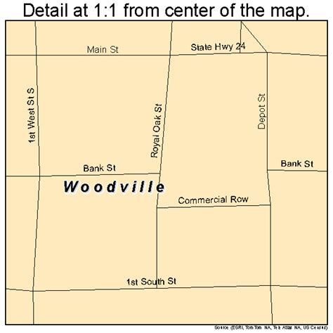 Woodville Mississippi Street Map 2881120