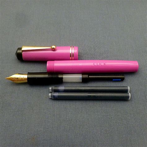 Click Aristocrat Pink Fountain Pen with 3-in-1 Filling | kiwipens – Kiwipens