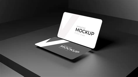 Premium PSD | Visiting card mockup 3d rendered