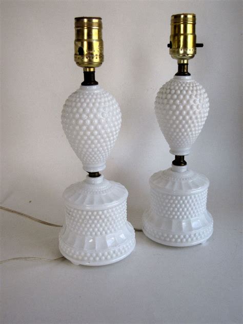 White milk glass, Milk glass lamp, Milk glass