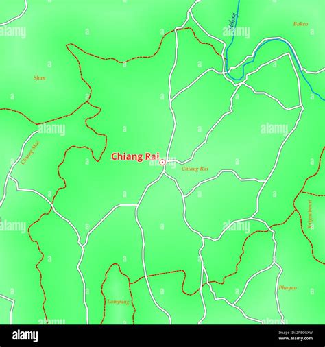 Map of Chiang Rai City in Thailand Stock Photo - Alamy