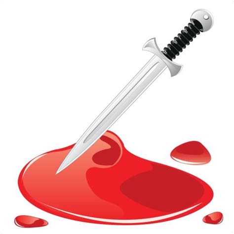 Bloody Butcher Knife Cartoon Illustrations, Royalty-Free Vector ...