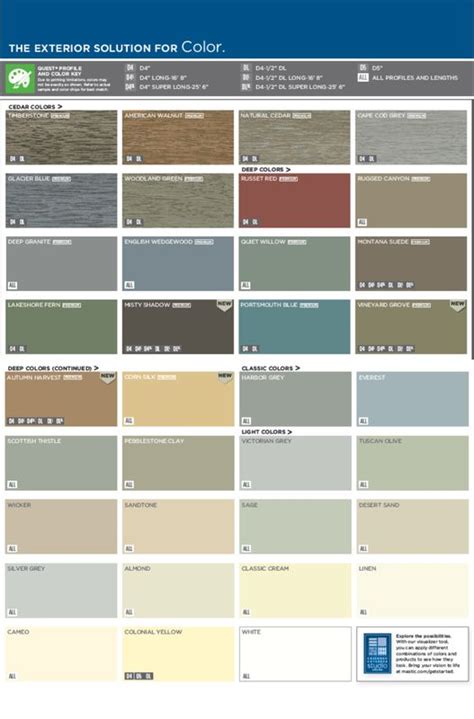 Royal Siding Color Chart