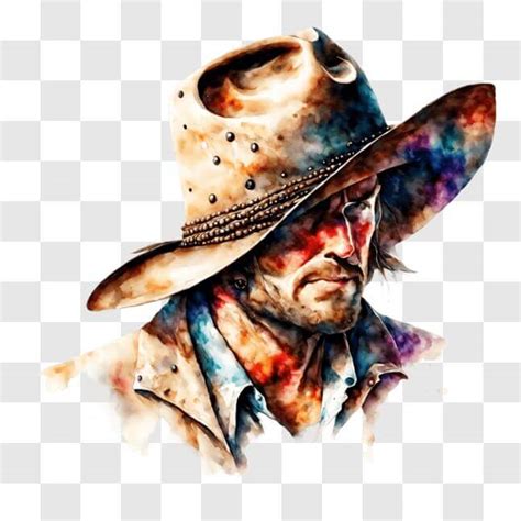 Download Cowboy Hat Face Painting PNG Online - Creative Fabrica