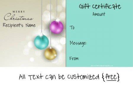 Editable Christmas Gift Certificate Template Free | 23 Designs