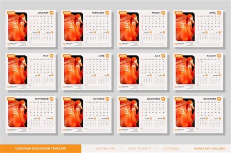 Premium Vector | Minimalist business desk calendar 2020 design