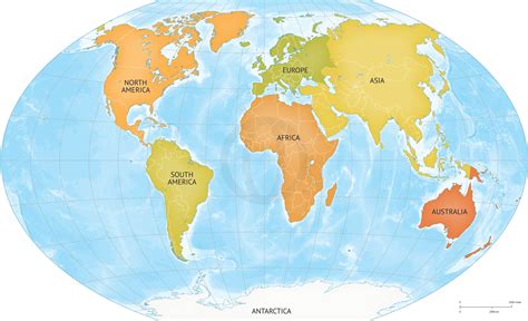 Map Of Continents Printable