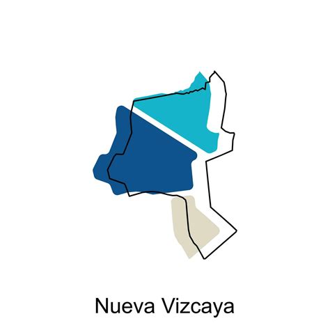 Map of Nueva Vizcaya vector design template, national borders and ...