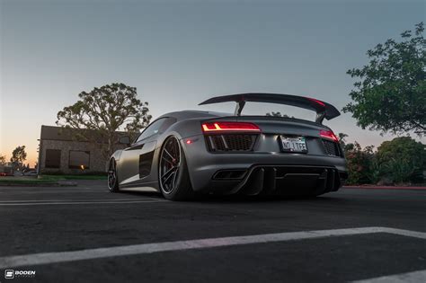 Matte Black Audi R8 Gets a Touch of Style with Red Elements — CARiD.com Gallery