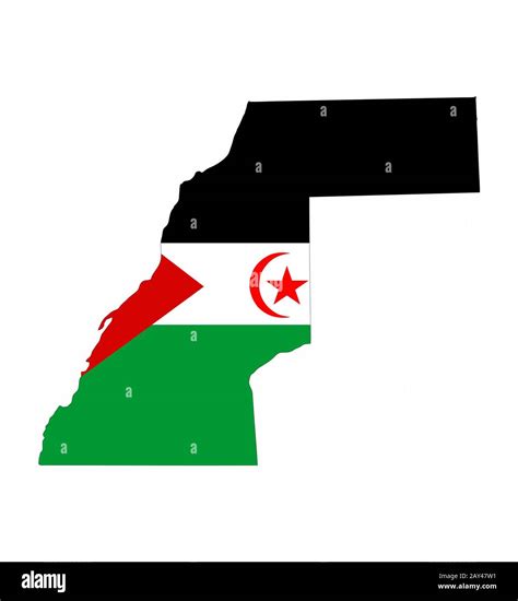 western sahara flag map Stock Photo - Alamy