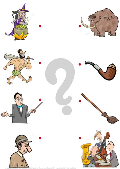 Match Cartoon Characters with the Pictures Related to Them Puzzle ...