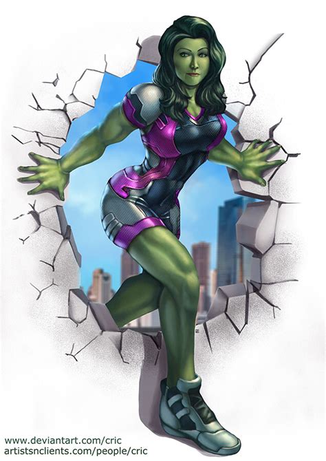 ArtStation - She Hulk Walks Through The Fourth Wall