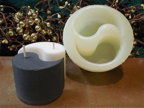 Yin Yang Candle 1 Cavity Silicone Mold 1391 - Van Yulay Silicone Molds & Natural Skin Care