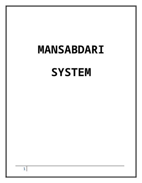 (DOCX) Mansabdari System - DOKUMEN.TIPS