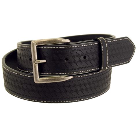 Wrangler Rugged Wear Men's Basket Weave Leather Belt - 666215, Belts & Suspenders at Sportsman's ...