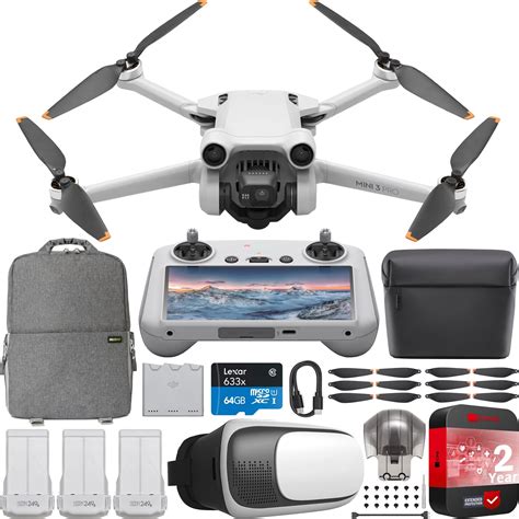 DJI Mini 3 Pro Drone Quadcopter with RC Smart Remote + Fly More Kit ...