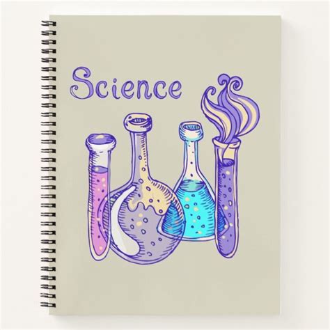 Science Notebook | Zazzle.com | Bullet journal cover ideas, Science drawing, Science notebook cover