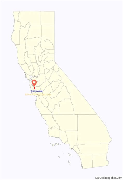 Map of Sunnyvale city, California - Thong Thai Real