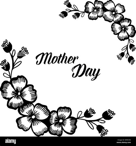 Silhouette flower frame, shape vintage frame, for decoration of card mother day. Vector ...