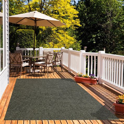 Black Taupe Economical Grass Turf | Indoor-Outdoor Area Rug Carpet